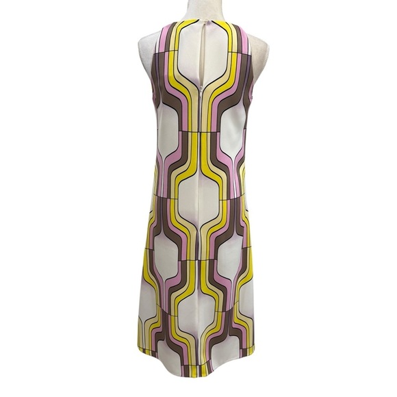 Marella 365 By Max Mara Scorza Sleeveless Geo Print Midi Dress Gold Tone Decor 4 - Picture 8 of 16